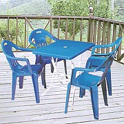 접이식 직사각 의자 탁자 Set